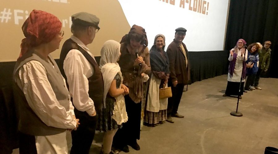 Participants at a Laemmle theater dressed up as “Fiddler on the Roof” characters. (Courtesy of Laemmle.com)