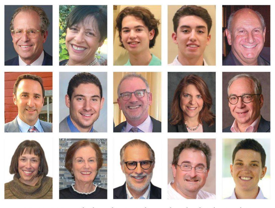 Top row, from left: Michael Staenberg, Joy Fisher, Jared Busch, Tyler Gilmore and Myron Holtzman. SECOND ROW: Michael Lourie, Josh Packman, Steve Gallant, Caryn Fine and Dr. Marcos Rothstein. THIRD ROW: Susie Epstein,Linda Kraus, David Chassin, Mark Platt and Shira Berkowitz.