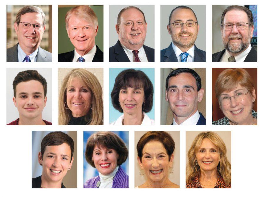 Top row, from left: Richard Eisen, Gary Growe, Robert Kaiser, Michael Kass and David Rubin. Second row: Adam Rush, Sheri Glantz, Dr. Deborah Rubin, Dr. Gary Silverman and Sheryl Bauer. Third row: Laura Robbins, Marylen Mann, Patty Croughan and Beth Deutsch.