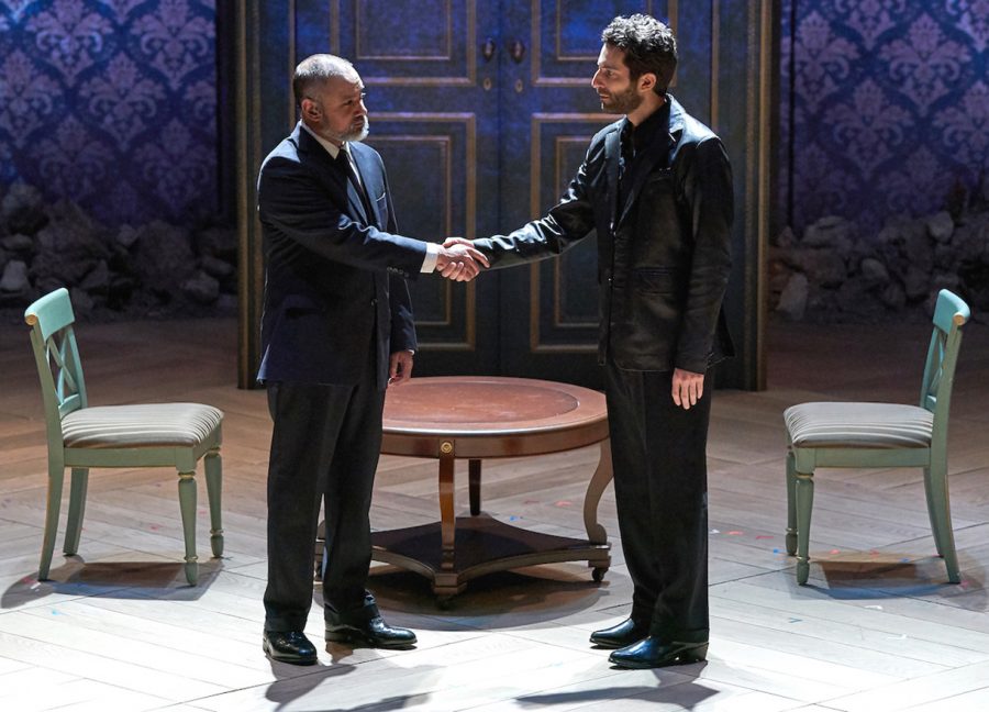 Rajesh Bose and Ben Graney in ‘Oslo’ at The Repertory Theater of St. Louis. Photo: Peter Wochniak.