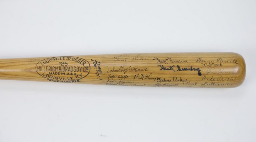 A Hank Greenberg bat from 1937 is up for auction. (Leland's)