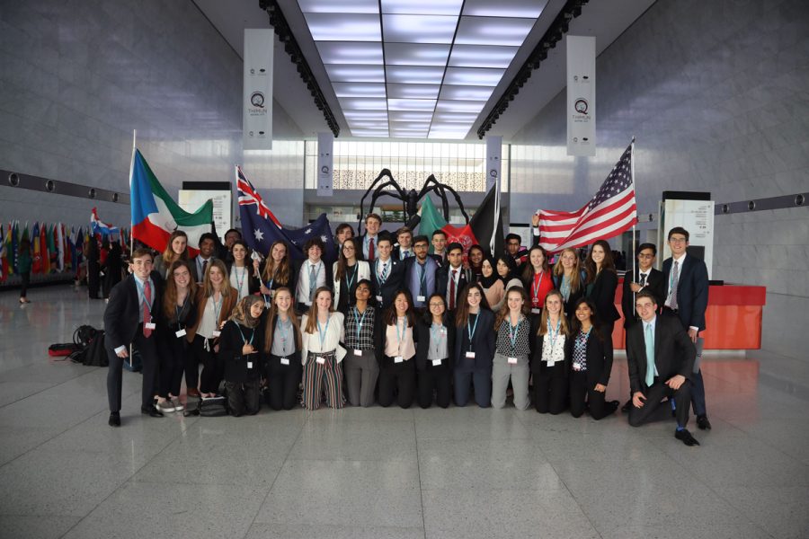 The John Burroughs School and Afghanistan delegations at the conference in Doha, Qatar.