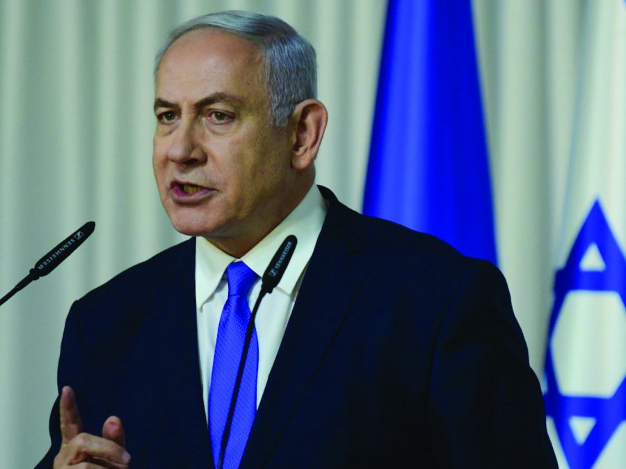 Israeli+Prime+Minister+Benjamin+Netanyahu+speaks+to+the+media+in+Ramat+Gan%2C+Israel+on+Feb.+21.Photo%3A+Tomer+Neuberg%2FFlash90