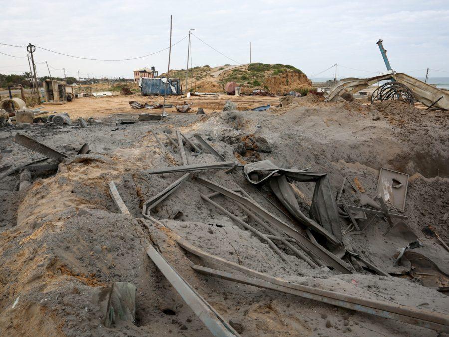 View of the rubble at the site of an Israeli air strike in Khan Yunis in the southern Gaza Strip, on March 15, 2019. Photo: Abed Rahim Khatib/Flash90 
