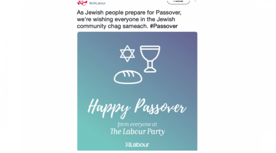 Britains+Labour+Party+included+bread+in+a+Passover+greeting+on+Twitter.+Image%3A+Screenshot+from+Twitter