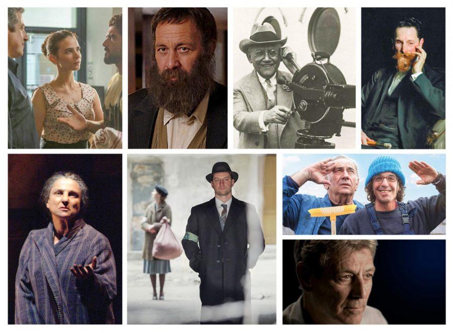 The 2019 St. Louis Jewish Film Festival will feature 14 films, including (clockwise from top left) ‘Working Woman,’ ‘The Unorthodox,’ ‘Carl Laemmle,’ ‘Joseph Pulitzer: Voice of the People,’ ‘Shoelaces,’ ‘Inside the Mossad,’ ‘Who Will Write our History,’ and ‘Golda’s Balcony.’