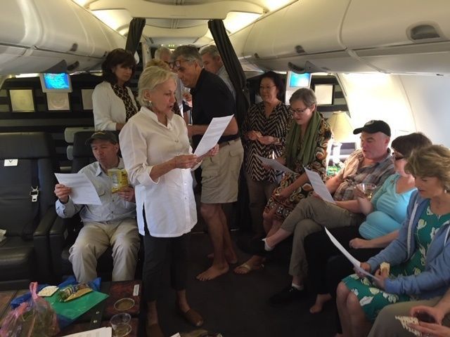 Jill+Cooper+Udall+leads+a+seder+aboard+a+U.S.+military+aircraft+30%2C000+feet+over+Vietnam%2C+April+19%2C+2019.+%28Courtesy+of+Cooper+Udall%29