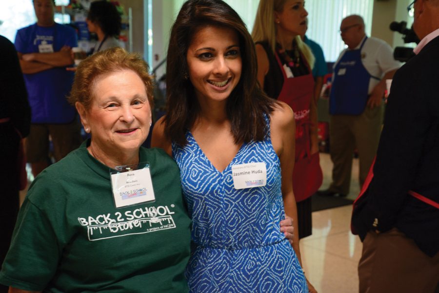 Reva Davis is pictured with 2018 Back-to-School! Store honorary chair and local broadcast journalist Jasmine Huda.