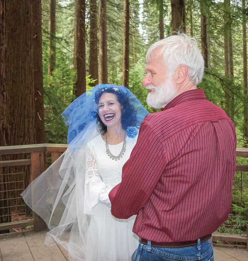 Susan Fadem and Richard Andersen at their wedding in Portland, Ore., in April.