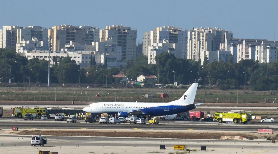 Plane with blown tire lands safely at Israel’s Ben Gurion airport