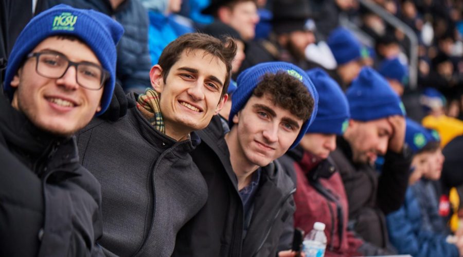 Teens attend the Siyum HaShas at MetLife Stadium, Jan. 1, 2020. (Eli Dreyfuss)