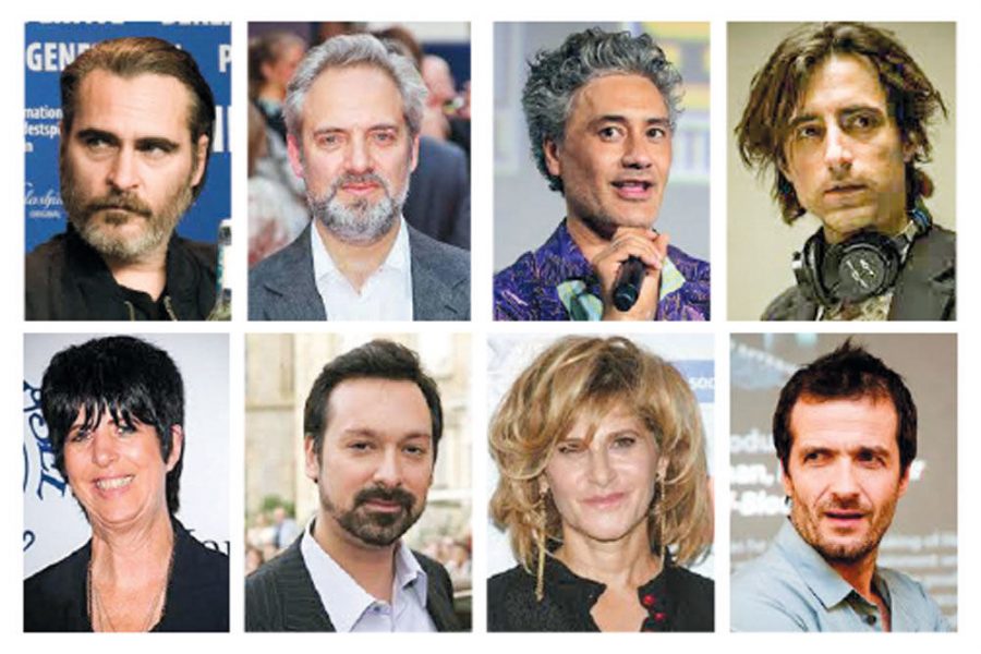 A handful of the many Jewish Oscar nominees include (Top Row) from left to right, actor Joaquin Phoenix, writers and directors, Sam Mendes, Taika Waitti and Noah Baumbach. (Second Row) Musician Diane Warren and best film nominees, from left to right, James Mangold, Amy Pascal and David Heyman.  