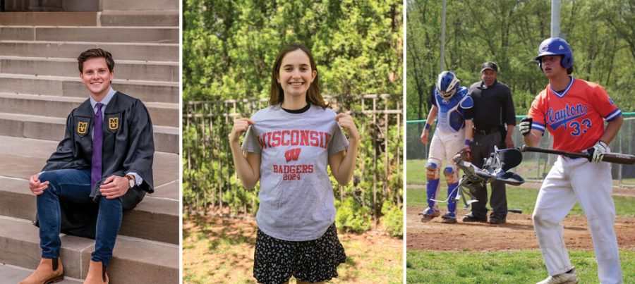 Above, from left: Class of 2020 graduates Eli Lederman from Mizzou (Photo: Bobby Thorpe), Jenna Gold from Ladue Horton Watkins High School (Photo: Ali Gold) and Leo Goodfriend from Clayton High School (Photo: Bill Goodfriend). 