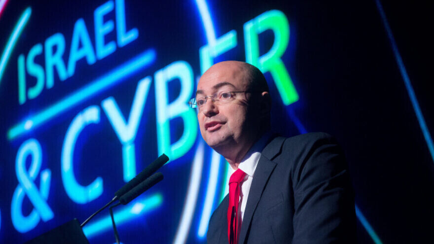 Israel National Cyber Directorate Director General Yigal Unna speaks at the Homeland Security and Cyber conference in Tel Aviv, on Nov. 13, 2018. Photo by Miriam Alster/Flash90.