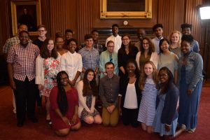 Cultural Leadership Class 12 poses with Justice Ruth Bader Ginsburg during the program's annual trip to Washington, D.C. in 2016. 