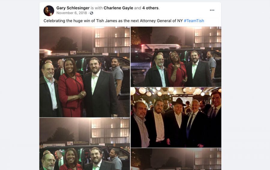 Gary+Schlesinger%2C+the+owner+of+ParCare%2C+has+posted+pictures+of+himself+multiple+times+with+New+York+Attorney+General+Letitia+James.+James+has+recused+herself+from+an+investigation+into+whether+the+clinics+inappropriately+obtained+and+distributed+COVID-19+vaccines.+%28Facebook%29%C2%A0
