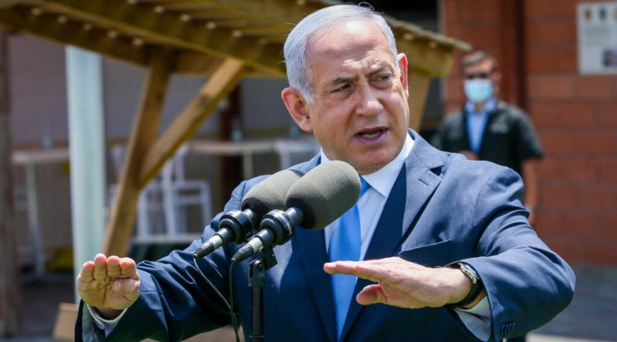 Prime+Minister+Benjamin+Netanyahu+visits+at+the+Home+Front+Command+base+in+Ramla+on+August+4%2C+2020.+Photo+by+Yossi+Aloni%2FFlash90