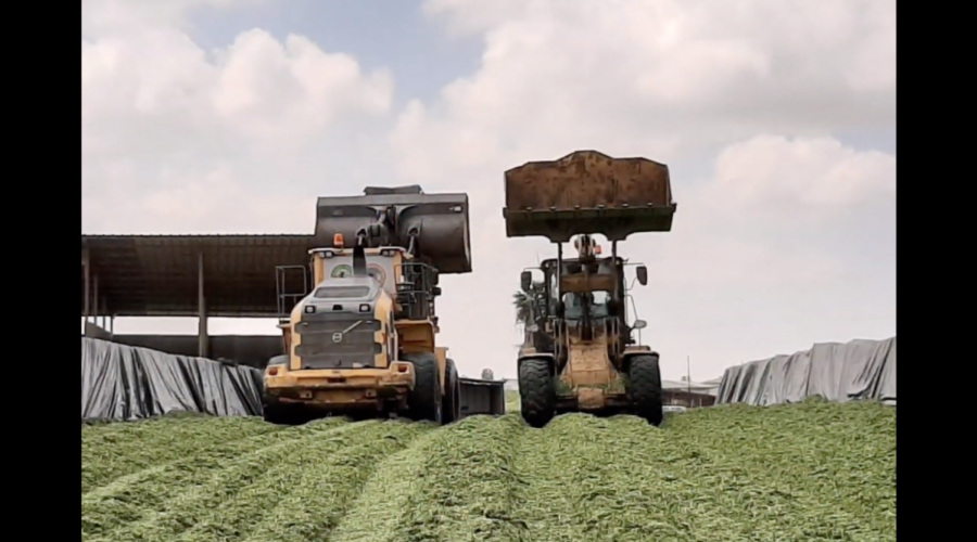 Farm equipment at Ein Hashlosha, a kibbutz on Israels border with Gaza that has seen a recent influx of young families. (Screenshot from YouTube) 