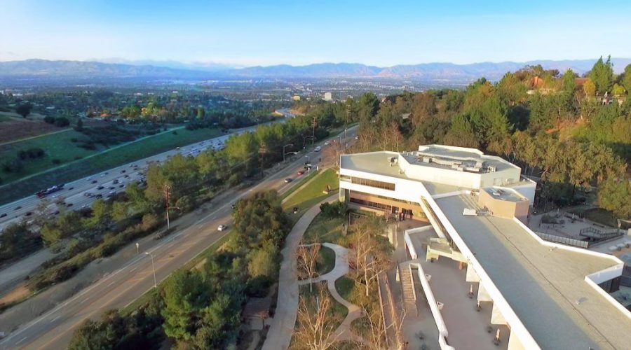 An aerial view of American Jewish Universitys Sunny & Isadore Familian Campus in the Bel Air neighborhood of Los Angeles. (Courtesy of Communications Department, AJU).