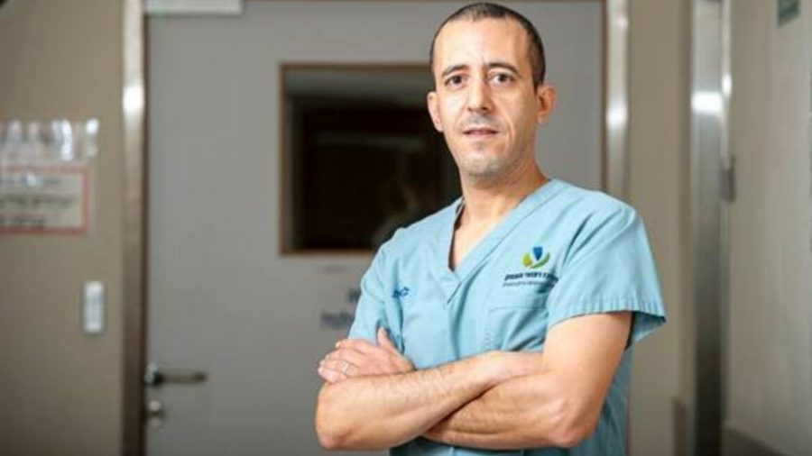 Maher Ibrahim, head nurse on Emek Medical Center’s Covid ward. Photo courtesy of Emek Medical Center