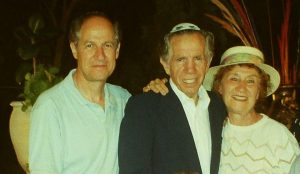 Simon Igielnik (left) with his parents, Jack and Fela, during a 1995 family trip to Israel. 