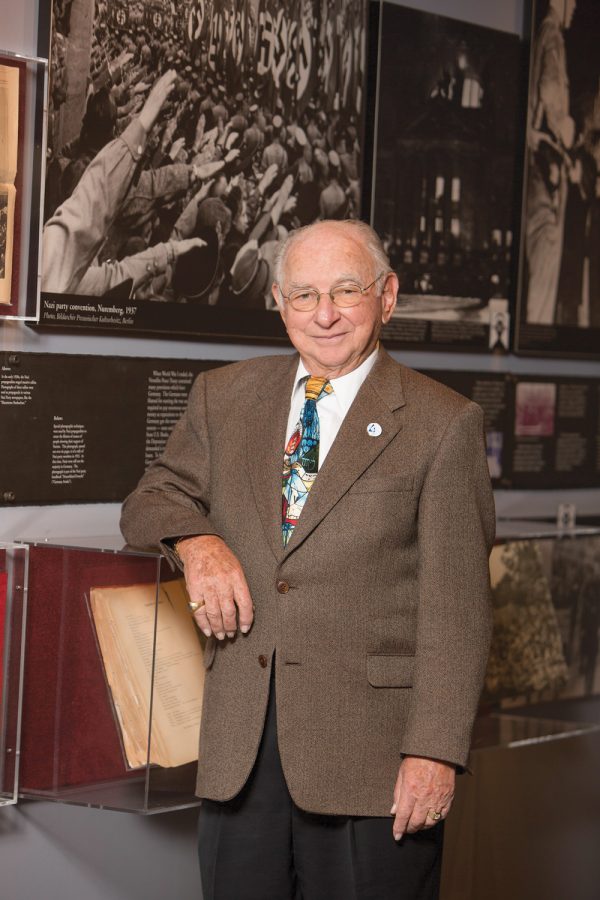 Mendel Rosenberg in 2014 at the Holocaust Museum and Learning Center in St. Louis. Photo: Jerry Naunheim.