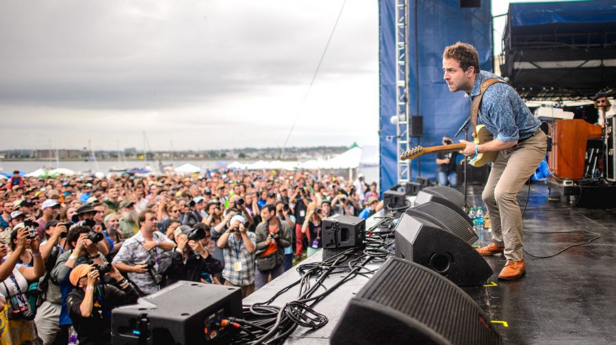 Taylor+Goldsmith+of+the+band+Dawes+performs+at+the+2014+Newport+Folk+Festival.