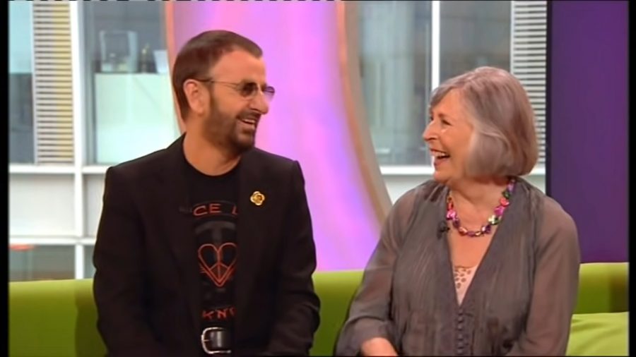 Sheila Bromberg shares a laugh with Ringo Starr on a BBC talk show in May 2011. (YouTube/Screenshot)