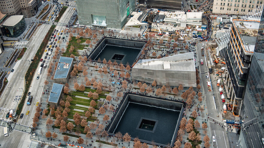 9/11,Memorial,Park,,Aerial,View,In,Manhattan,New,York,City