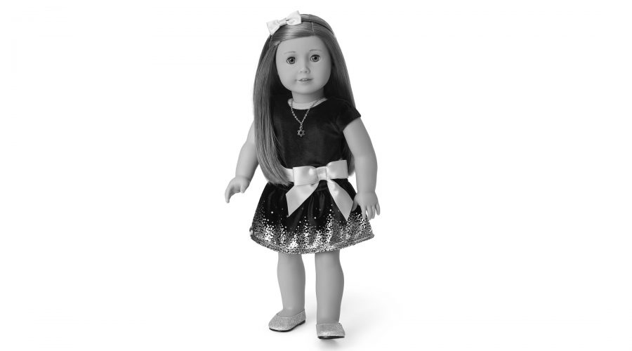 American+Girl+unveiled+a+doll+outfit+for+Hanukkah+complete+with+a+sparkly+blue+dress%2C+silver+shoes%2C+a+head+band%2C+and+a+Star+of+David+necklace.+%28American+Girl%29