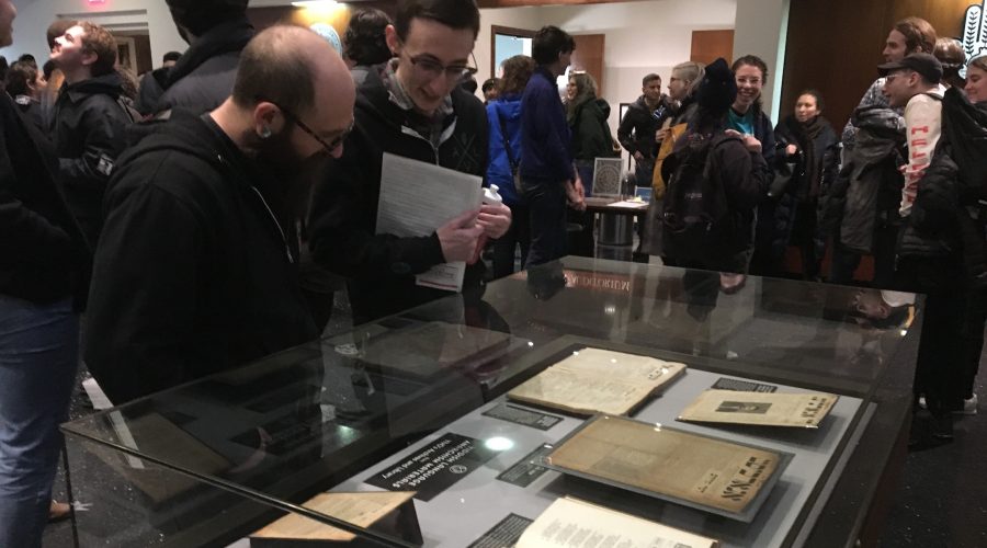 The YIVO Institute for Jewish Research in New York reached into its archives and invited guest speakers for an all-day event on the history of Yiddish anarchism, Jan. 20, 2019. (JTA Photo)