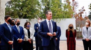 California Gov. Gavin Newsom announced the formation of a Council on Holocaust and Genocide Education at the Museum of Tolerance in Los Angeles. (Governor Newsoms office)
