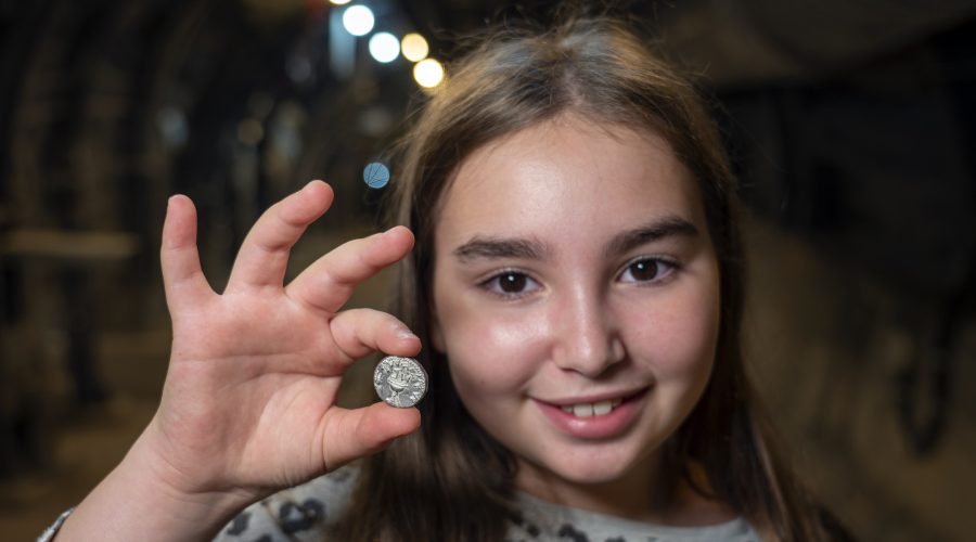 An 11-year-old girl found a rare 2000 year old silver coin from time of the Great Revolt in Jerusalem