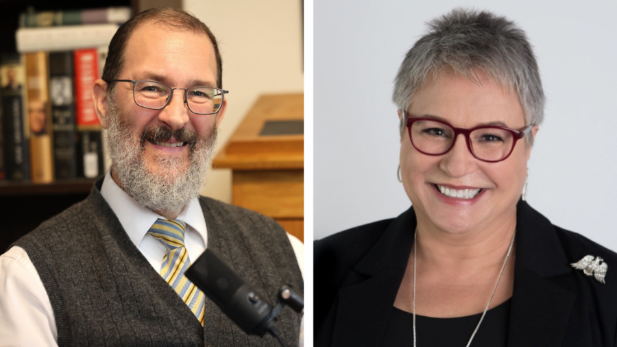Rabbi Yonason Goldson partnered with psychologist Margarita Gurri (right)on a podcast, “The Rabbi & the Shrink.” (Goldson photo: Bill Motchan) 
