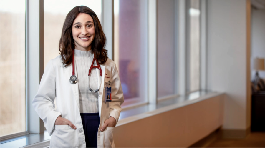 Dr. Chana Wircberg, who grew up in a Chabad Hasidic home and graduated in May 2021 from New York Medical College, sees her work as a physician as part of her religious outreach work. (Courtesy of Touro)