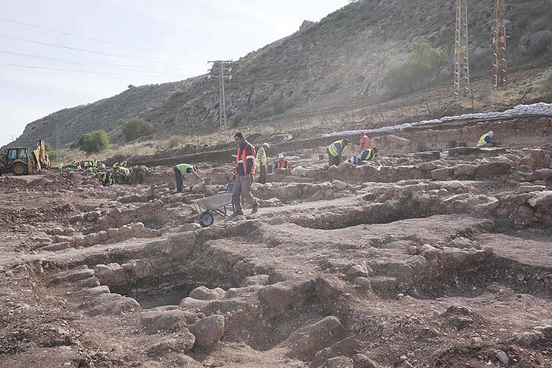 The remains of a 2,000-year-old synagogue in Migdal in northern Israel. The synagogue is the second found in Migdal, which wasa large Jewish community during the Second Temple era. Credit: University of Haifa.
