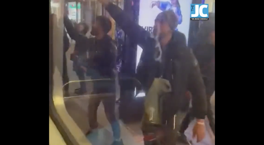 Video shows London Jews’ Hanukkah party bus being intimidated, spat on