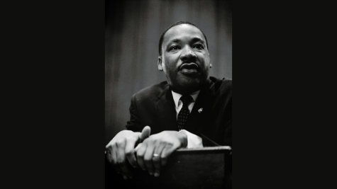Dr. Martin Luther King at a press conference. (Marion S. Trikosko)