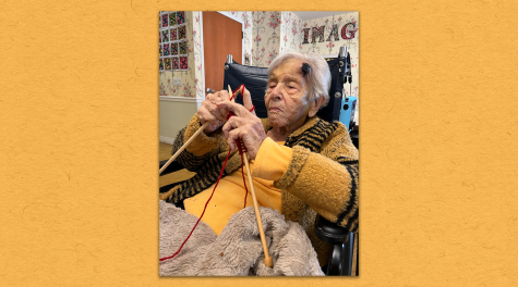 A Holocaust survivor spends her 110th birthday knitting — the craft that was key to her survival
