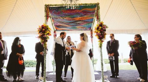 Their wedding guests helped craft their chuppah and ketubah – a creative COVID union they’ll never forget