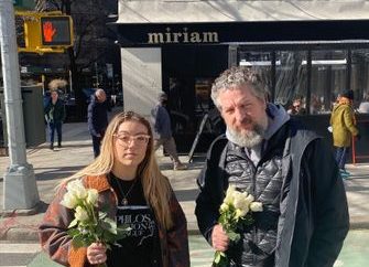 Miriam restaurant was sprayed with “f— Jews” graffiti. Here’s why we responded with white roses