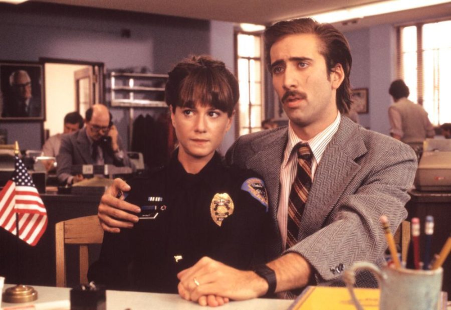 RAISING ARIZONA, from left: Holly Hunter, Nicolas Cage, 1987