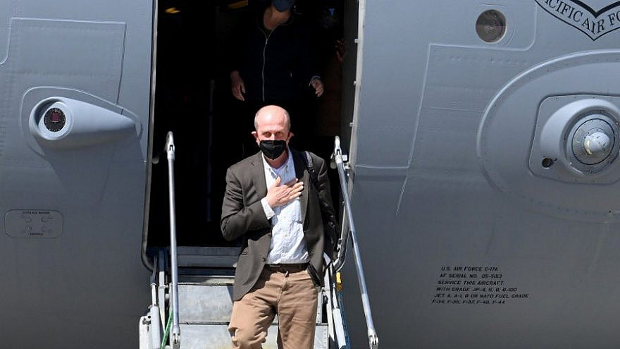 .S. Deputy Assistant Secretary for Israel-Palestinian Affairs Hady Amr arriving in Israel on May 14, 2021. Source: U.S. Embassy Jerusalem/Twitter.