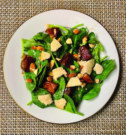 Printable Recipe: Lemony Spinach Date & Almond salad