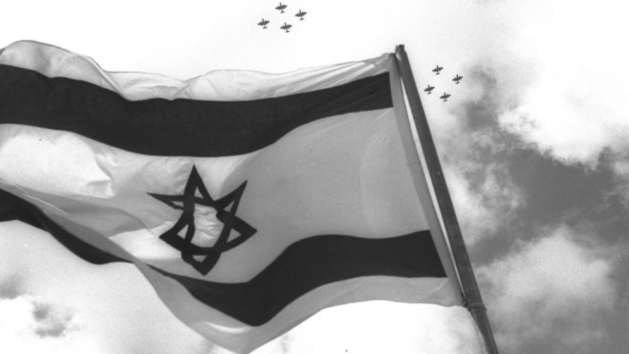 Fighter+jets+fly+over+the+Israeli+flag+on+Independence+Day+celebrations+in+1957.+The+state%E2%80%99s+founding+a+decade+earlier+was+full+of+fun+facts.+Photo+by+Moshe+Pridan%2FGovernment+Press+Office