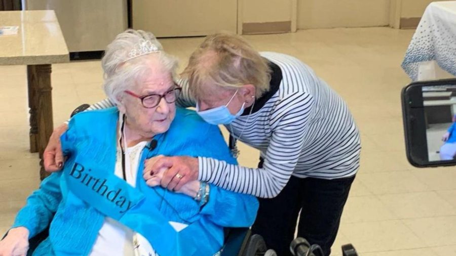 Gerda Cole, 98, reunited with her daughter, Sonya Grist, 79, after eight decades apart. Cole, who was a Jewish refugee in England during World War II, gave her newborn daughter up for adoption because she couldnt care for her. (Published with permission courtesy of Revera)