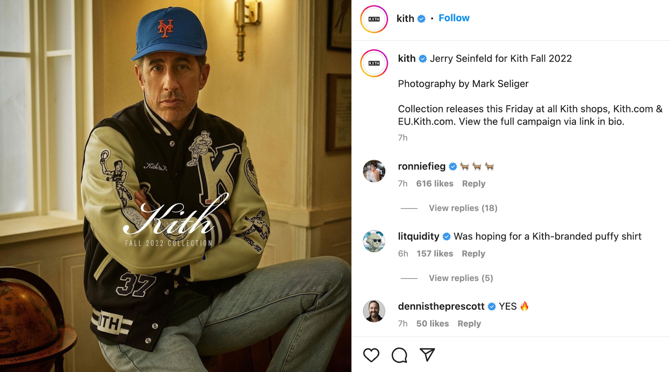 Russell x Kith Link with CUNY on Collection feat. Jerry Seinfeld