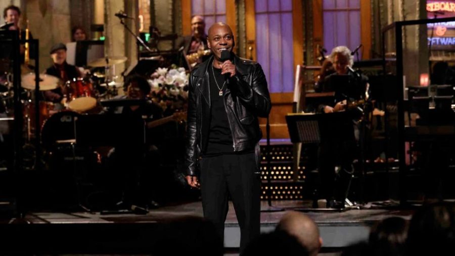 Dave Chappelle tried to walk a difficult line on Saturday Night Live this week.
NBC/Will Heath/NBC