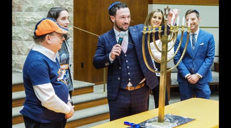 Houston Astros star Alex Bregman celebrated Hanukkah at a local synagogue