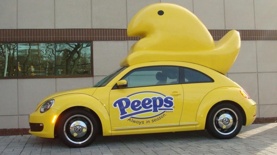 A Peeps Mobile at the Just Born candy factory in Bethlehem, Pennsylvania. (Andrew Silow-Carroll)